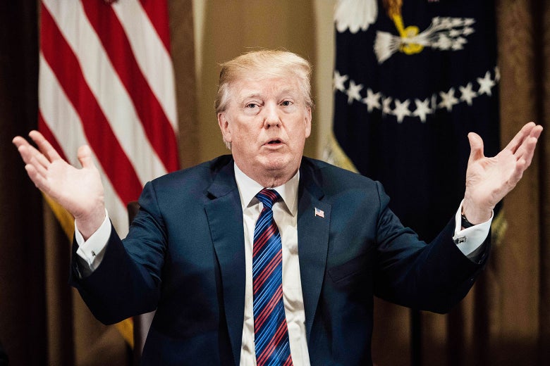 President Donald Trump speaks during a meeting on agriculture with governors and members of Congress at the White House in Washington on Thursday.